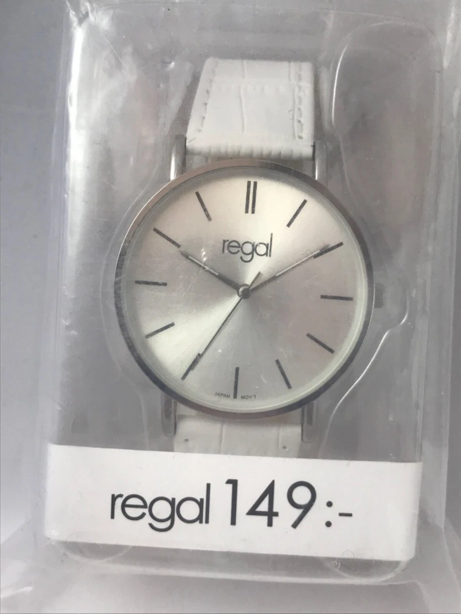 NOS Regal Sweden Mens Womens Unisex Wristwatch White Dial 40mm eBay