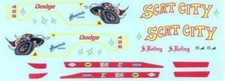 Yesteryear Scat City 1970 Dodge 1/25 waterslide Drag decal