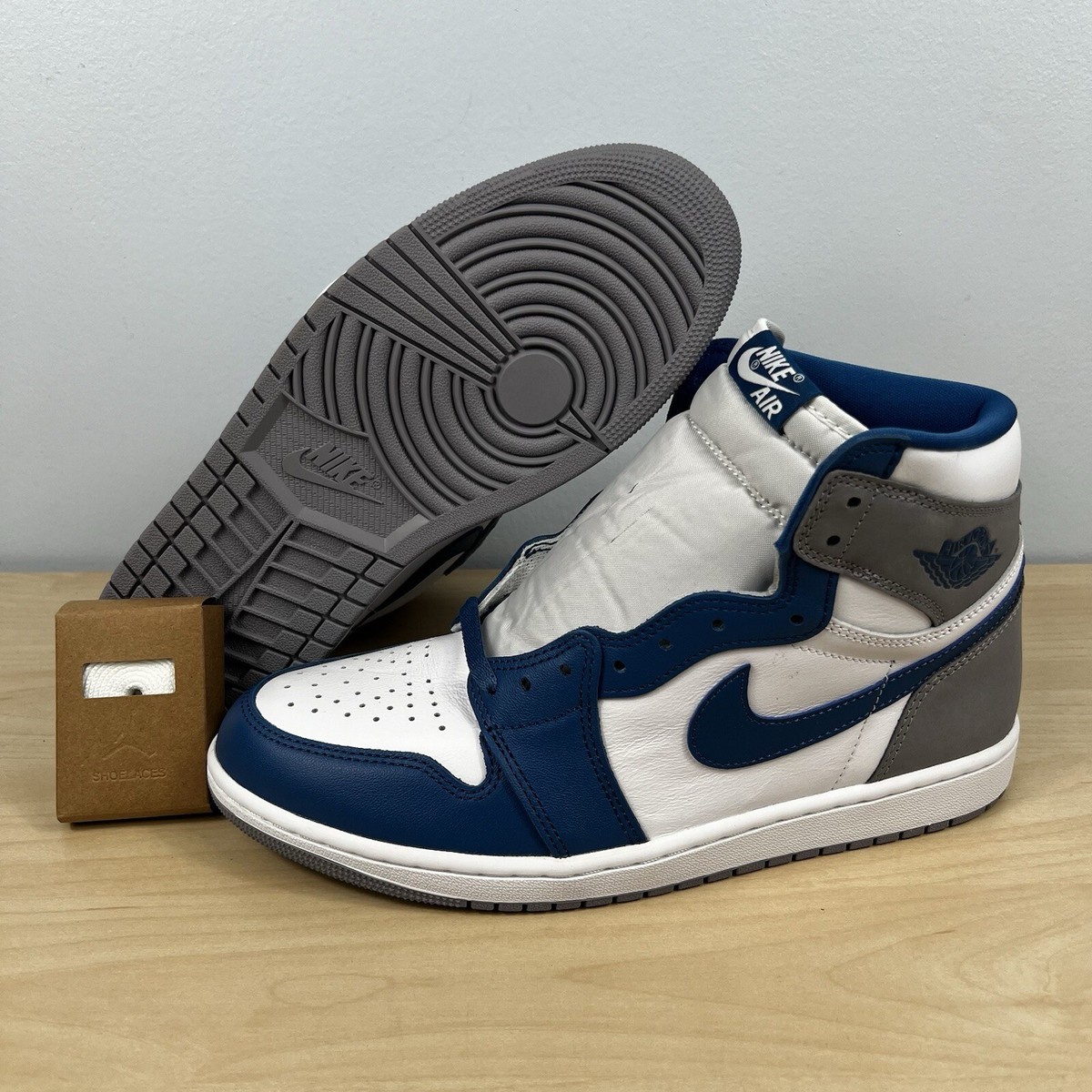 Air Jordan Retro High OG True Blue White Cement Grey DZ5485-410 Men's  Size 11