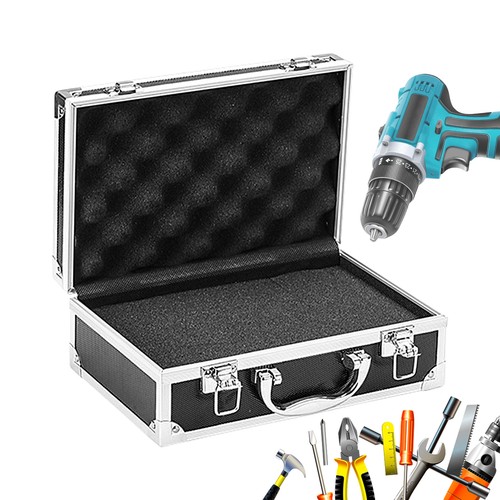 Portable Aluminium Alloy Carry Case Tools Box Waterproof Brief Storage Briefcase - Picture 7 of 14