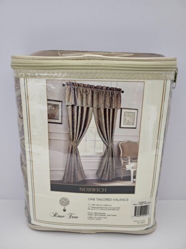 Rose Tree Norwich OneTailored Valance 17" X 80" Green New - Picture 2 of 5