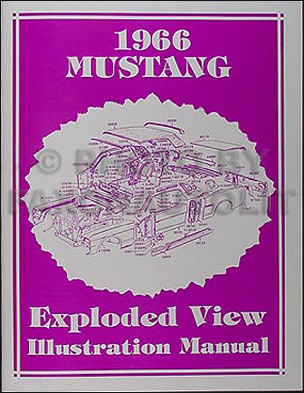 1966 Ford Mustang Parts Illustration Manual 66 Exploded Views Book