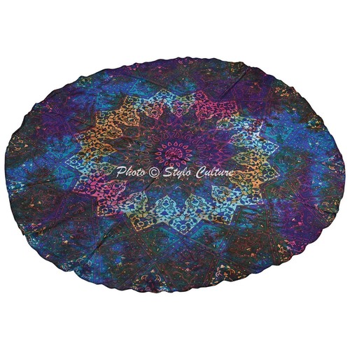 Indian Round Mandala Tapestry Wall Hanging Throw Towel Beach Yoga Mat Throw 72" - Picture 32 of 34