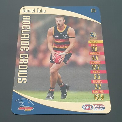 2020 Team Coach Daniel Talia Gold card - Adelaide Crows