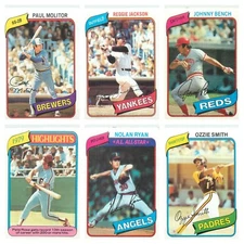 1980 Topps Baseball favorite players Pick from List - Complete your Set EXNM.