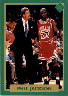 1991 Tuff Stuff Jr. Special Issue NBA FInals #21 Phil Jackson Jordan Bulls