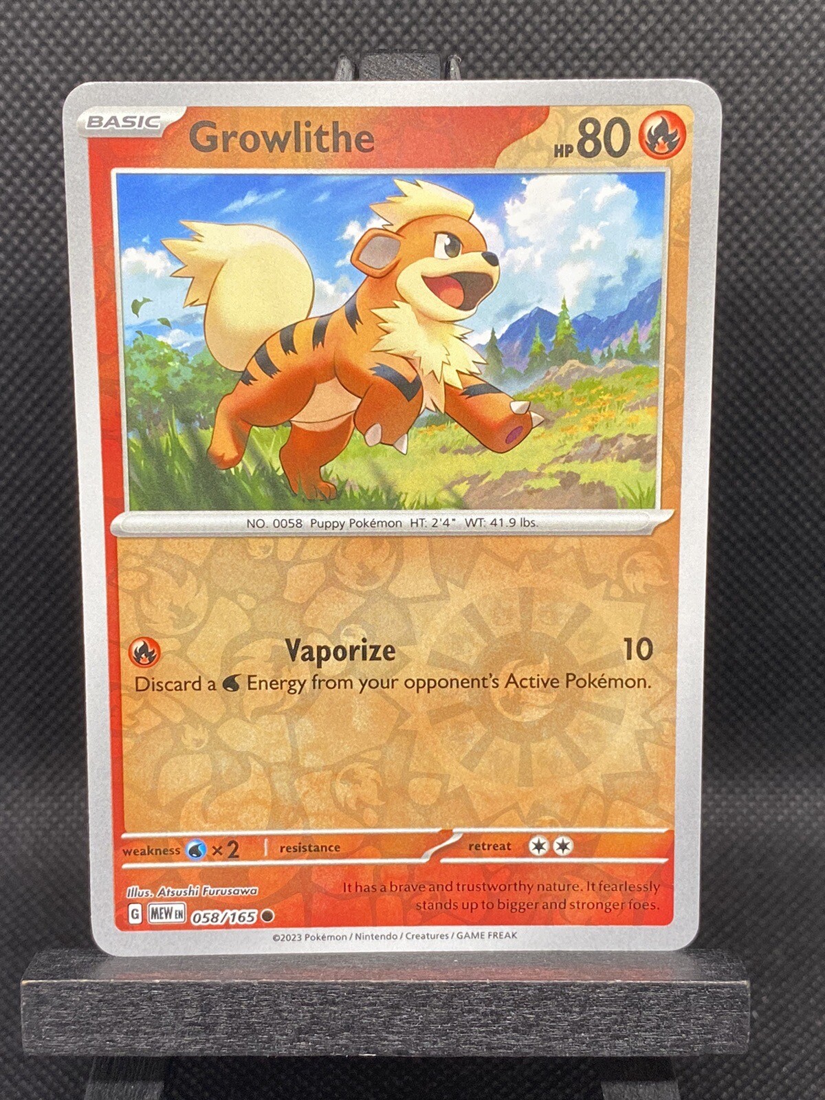 Pokémon TCG - Growlithe 058/165 Scarlet & Violet: 151 Reverse Holo NM/ M