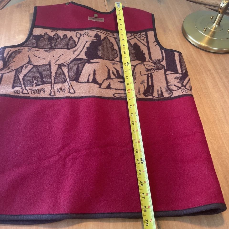 Chaleco Pendleton 203 Lana Intarsia Ciervo Oso Castor De Colección Raro L Foto 4 de 4