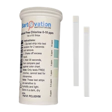 Residual Low Level Free Chlorine Test Strip 0-10 ppm [Vial of 50 Plastic Strips]
