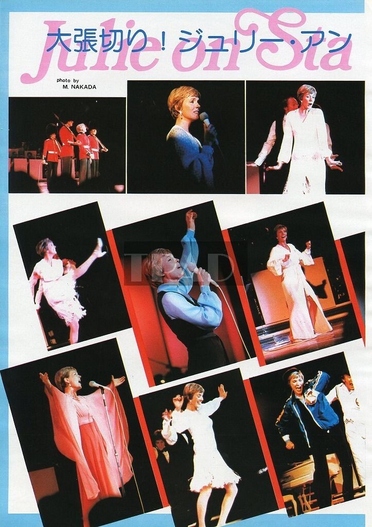 Julie Andrews 1977年初来日 福岡公演チケット半券 顔写真付き JULIE ANDREWS on Stage in Las Vegas 1977 JPN Picture Clipping 2