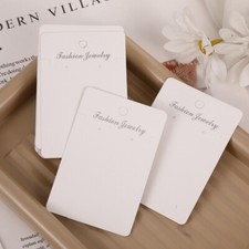 50X Jewelry Display Cards with 50X OPP Bag Necklace Packaging Hanging Tags