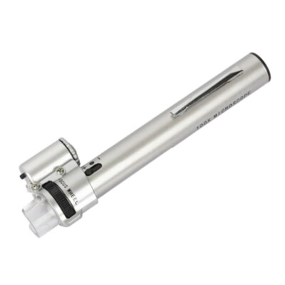 100X Pen Type Adjustable LED Microscope Mini Magnifier Magnifying Tool for Home