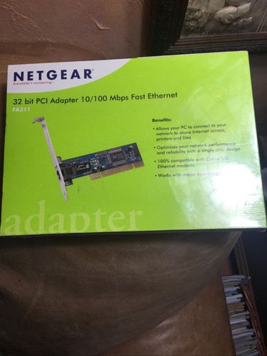 Netgear 32bit pci adapter 10/100 mbps fast ethernet nic FA311 New Sealed network - Picture 5 of 10
