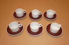 Villeroy & Boch - 6 x Set Espressotasse Mokkatasse mit Untertasse - weiß braun