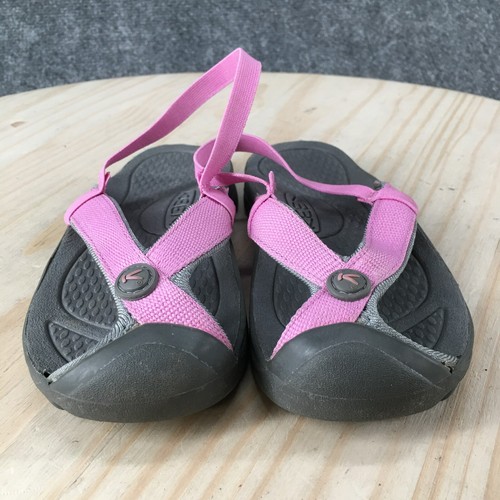 Keen Sandals Youth 11 Slingback Pink Leather Closed Toe Comfort Wedge Casual - Picture 4 of 15