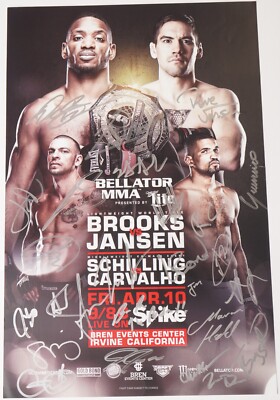 Will Brooks vs Dave Jansen +24 Bellator MMA 136 Signed 11x17