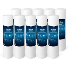 Big Blue Sediment Replacement Water Filters 5 Micron 4.5" x 20" Set of 10