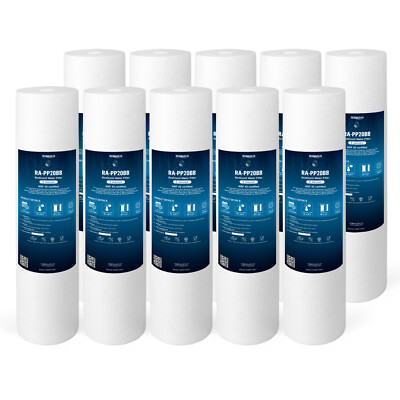 #ad Big Blue Sediment Replacement Water Filters 5 Micron 4.5quot; x 20quot; Set of 10 $119.99