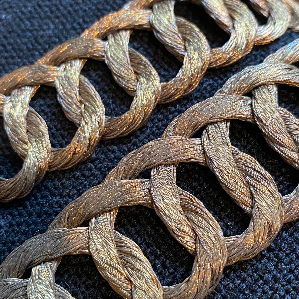 Vintage Womens Bronze Link Belt with Big Buckle | eBay display picture 3