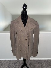 Dolce & Gabbana Brown Blazer Jacket With Leopard Print Lining 46 Made In Italy