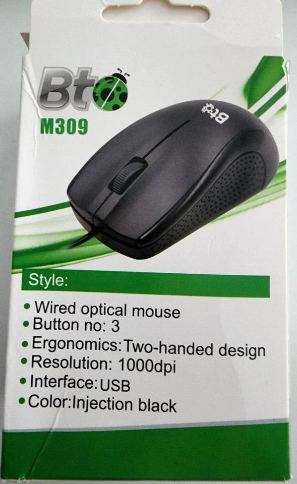 Mouse BT M309 Digital Optical Mouse Wired USB 3 Button - Image 2 of 2
