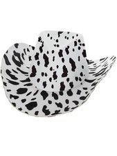 Cow Print Cowboy Hat Fancy Dress Cowgirl Stag Hen Party Wild West Accessory