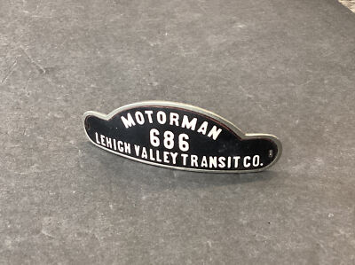 L.V.T Lehigh Valley Transit Co Motorman Mützenabzeichen Straßenbahn Trolley Zug RR