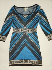 Flying Tomato Sweater Dress Blue Black Lightweight Size Xtra Small Brand New