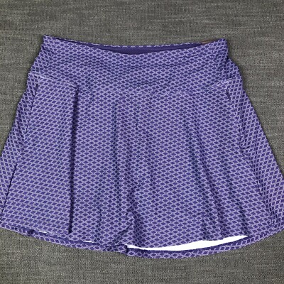 New! Calia Eagle Skort Womens XL Lavender Lattice Wicking Wrinkle Resistant