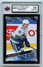 2020-21 UD YOUNG GUNS #222 OLLI JUOLEVI RC ROOKIE GRADED 10.0 GEM (2021-372)
