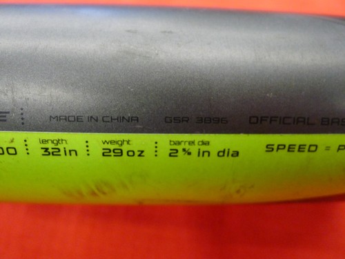 EASTON S500 SPEED Power 32" 29 oz, modello BB145500 7050 LEGA AERONAUTICA -3 pipistrelli - Foto 20 di 21