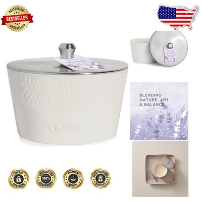 Organic Lavender 3-Wick Candle in Violet Ceramic - Perfect for Cozy Spaces