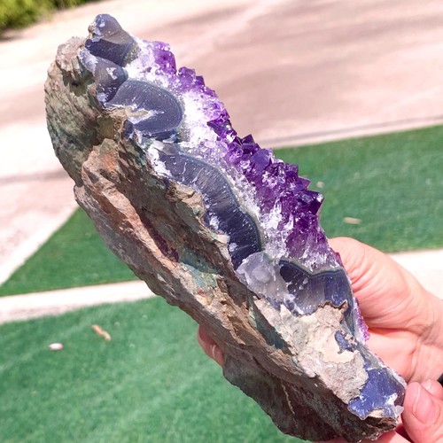 2.65LB Natural Amethyst geode quartz cluster crystal specimen Healing - Picture 15 of 24