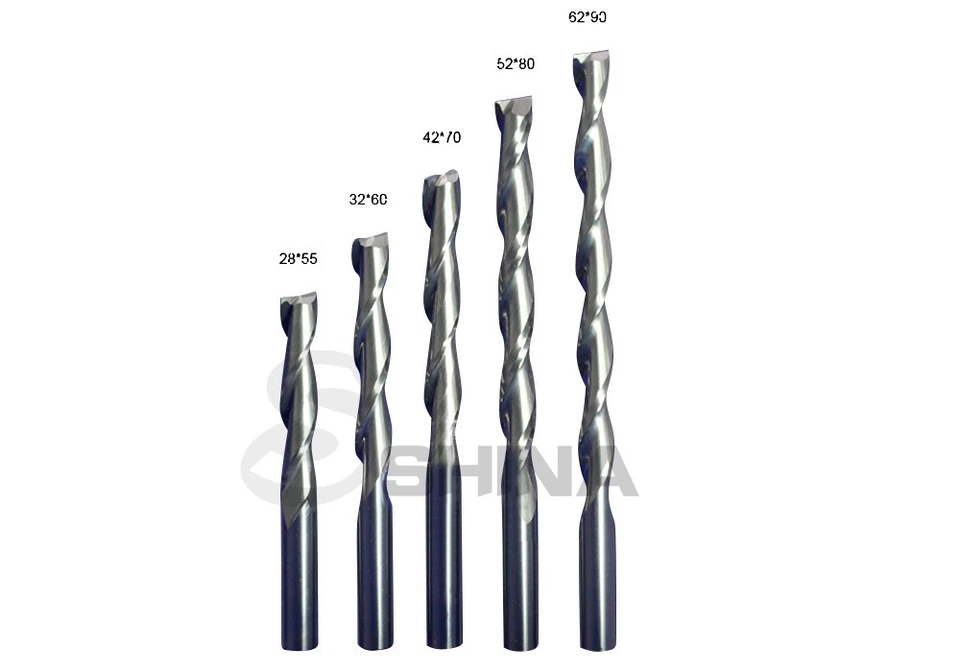 5x 6mm CNC End Mill Cutter Two Double Flute Tungsten Spiral CNC Router Bit 6*12 - Image 2 of 4