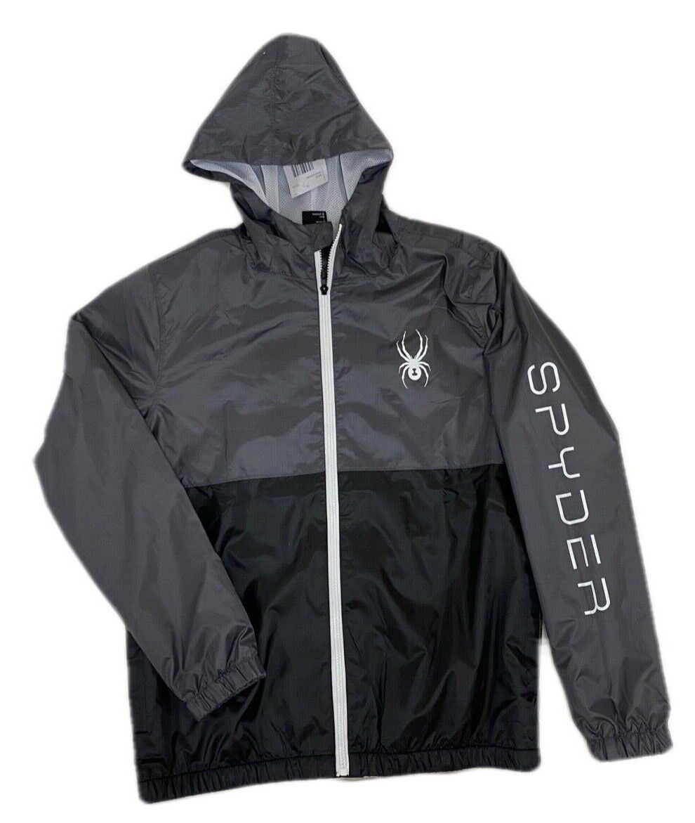 SPYDER Windbreaker Ski Jacket Full Zip Gray- Black. SIZE M SPYDER Windbreaker Ski Jacket Full Zip Gray- Black. SIZE M