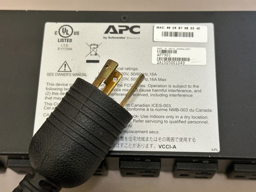 APC AP7901 SWITCHED RACK PDU POWER 20A 120V 8-OUTLETS - Bild 4 von 4