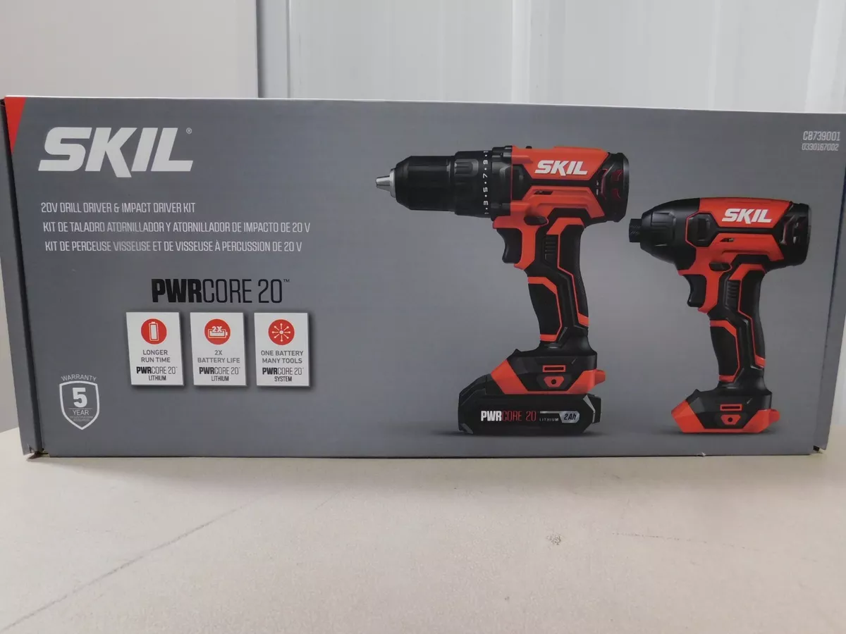 SKIL 20V 1 2 PWRCORE 20 BRUSHLESS LITH ION IMPACT DRIVER KIT