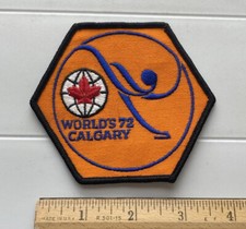 World Figure Skating Championships 1972 Calgary Ice Skating Souvenir Patch Badge