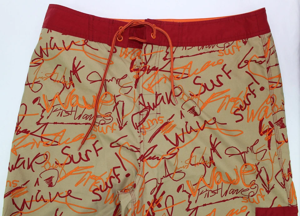 Pantalones cortos de natación First Wave Roundtree and Yorke para hombre talla 36 tostados Foto 2 de 4