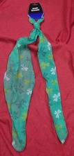 St Patrick's Day SCARF 9" x 62" Green White Shamrocks Clover Scarves Free Ship