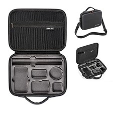 PU Fabric Cross-body Black Zipper Storage Bag For Osmo Action 3/4 Sports Camera