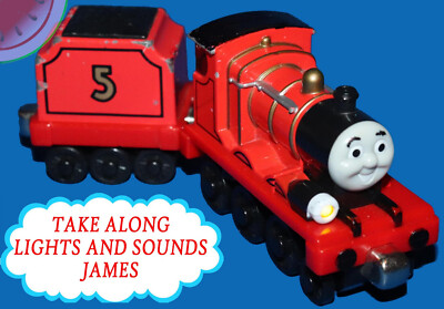 THOMAS & FRIENDS Take N Play Along Diecast Lights & Sounds JAMES the Red Engine