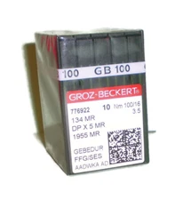 100 Groz-Beckert Gebedur 134 MR / 135X5 MR Titanium Quilting Machine Needles