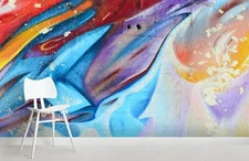 3D Colorful Abstract Wallpaper Wall Mural Removable Self-adhesive Sticker517