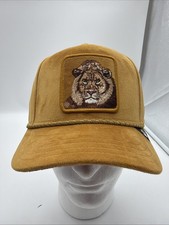 Goorin Bros The Farm Lion Royalty Creme Velvet UV Snapback A-Frame Hat OSFM NWTs