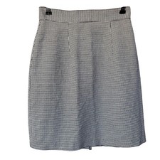 Vintage 90s Rampage Houndstooth Mini Pencil Skirt Y2K Sz XS Black Grey