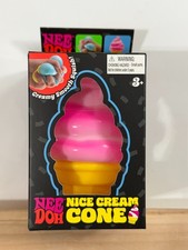 Nee Doh Nice Cream Cone Squishy Toy PINK Brand New In Hand Fast Shipping.