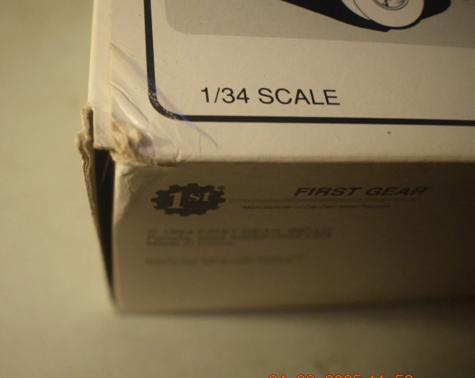 1st GEAR YELLOW TRANSIT TRACTOR TRAILER SET - 1994 - MINT IN BOX *FREE USA SHIP - Image 3 of 4