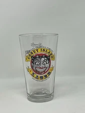 Coney Island Lager Pint Beer Pilsner Glass Shmaltz Brewing Co. Joker Style Face
