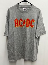 VTG USA Made ACDC Spellout Logo Gray Short Sleeve Shirt size XL